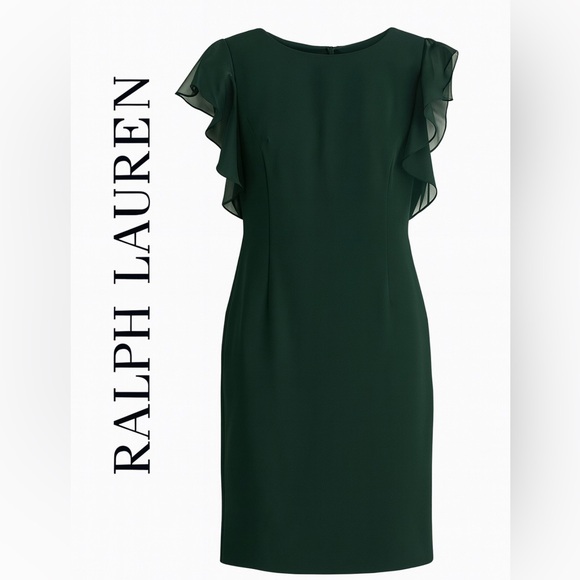 Ralph Lauren Dark Green Midi Dress - Picture 1 of 7